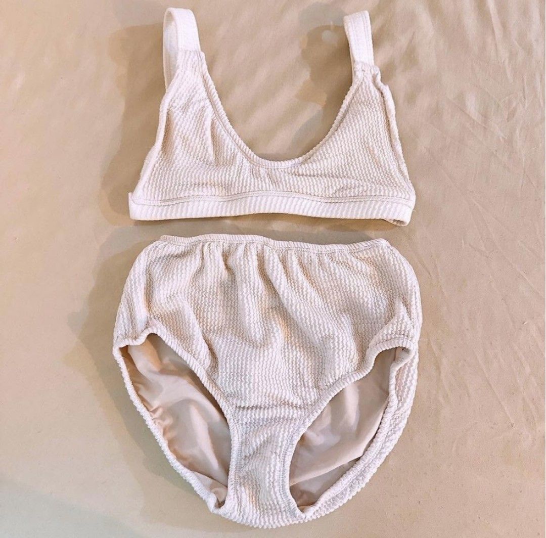 Sew Local Two Piece in Oat (Category: Bikinis & Swimsuits) located in Manila. Submitted by withlovesam (Listing ID 1469258389, Image 1). Description: both medium on tag, super nice!!.