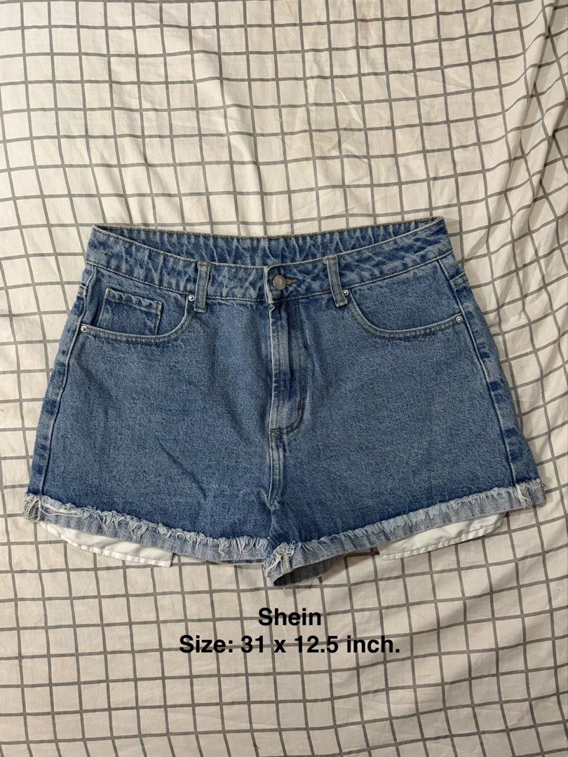 Shein denim highwaisted short (Category: Shorts) located in Quezon City. Submitted by pinkystrends.co (Listing ID 1469236947, Image 1). Description: .