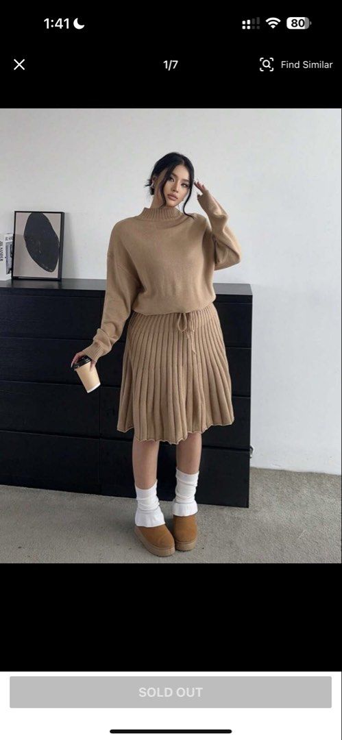 SHEIN Unity Plus Size Solid Color High Neck Knit Dress (Category: Dresses) located in Makati City. Submitted by adorademimay (Listing ID 1469206078, Image 2). Description: - Brand: SHEIN Unity - Size: Plus Size - Color: Solid Camel Brown - Style: High mock neck, long sleeves, ribbed loose hem, ruched waist with drawstring - Material: Comfortable knit fabric - Condition: Worn once or twice, still in great shape 2XL ONCE USED IN HANOI.