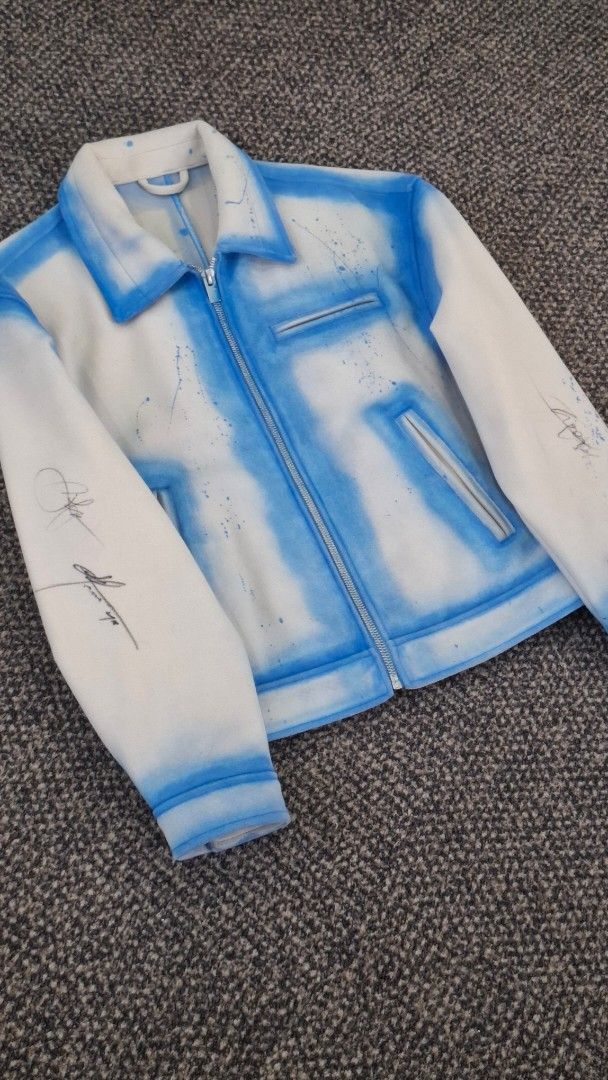 Signed Jacket By Steven He & AJ Nubla (Category: Coats, Jackets and Outerwear) located in Manila. Submitted by lexstrozzi (Listing ID 1469306847, Image 2). Description: Signed Bershka Jacket by Steven He and his manager AJ Nubal (Right) as well as Ydan Ytoko (Left) Hearing Offers for this Rare Piece. PM for more Details Based in manila Taft, Around DLSU.