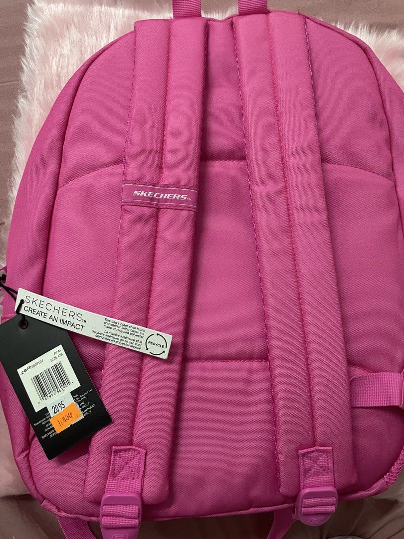 Skechers Pink Backpack With Tags OS (Category: Backpacks) located in Manila. Submitted by hannah751 (Listing ID 1469350232, Image 2). Description: Bnew with tag Bought for 1,400 (slightly nego for sure buyer) Can fit 13-14inch laptop With laptop compartment inside.