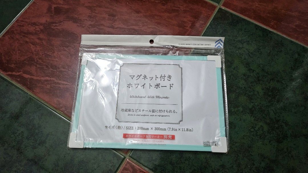 Small Whiteboard with Magnet (Category: Stationery & School Supplies) located in Caloocan City. Submitted by admirals0405store (Listing ID 1469208098, Image 3). Description: Small Whiteboard with Magnet Price: 100php Brand: Daiso Japan Condition: Brand New Sealed Please Read before messaging: On-hand Item, We do accept installment payments (payable at least 3-4 months). 30% down payment is needed to before installment payment rolls. For Legitimac