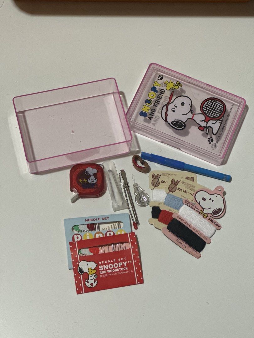 Snoopy Peanuts Sewing Kit with Hard Case (Category: Craft Supplies & Tools) located in Davao. Submitted by favoritepreloved (Listing ID 1469290156, Image 1). Description: 💜 Fix price.