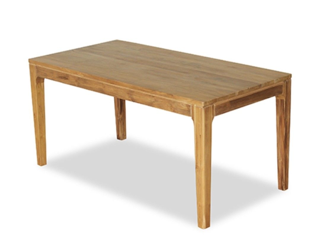 Solid Wood Dining Table Rectangular Wooden Table (Category: Tables & Sets) located in Singapore. Submitted by sarahothmanletak (Listing ID 1469177415, Image 1). Description: Similar to this - Material: Solid wood with visible surface grain - Design: Classic rectangular shape with a sturdy 4-leg structure - Style: Minimalist and clean look, versatile to match various chairs - Ideal For: Kitchens or dining areas, great for daily use - Condition: We