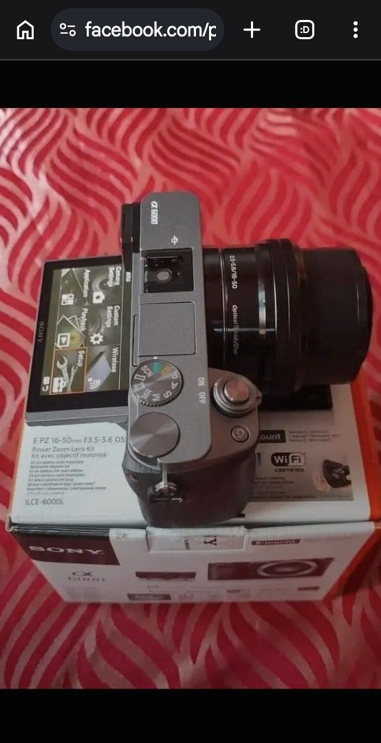 Sony Alpha a6000 Mirrorless Camera with 16-50mm Lens Kit (Category: Cameras) located in Manila. Submitted by oddtiger.2d0471 (Listing ID 1469247294, Image 1). Description: 6Sony A6000 with 16-50mm GUN Metal Silver Edition Complete Box for 15000 only 624mp Hdvideo 60fps WIFI sharing Swovel Lcd Viewfinder MicInput Mirrorless Camera Slightlv Hobbvist used onlv, Perfect Good Condition Complete Box po. Y 98% smoothness Presentable pa po r No defects o