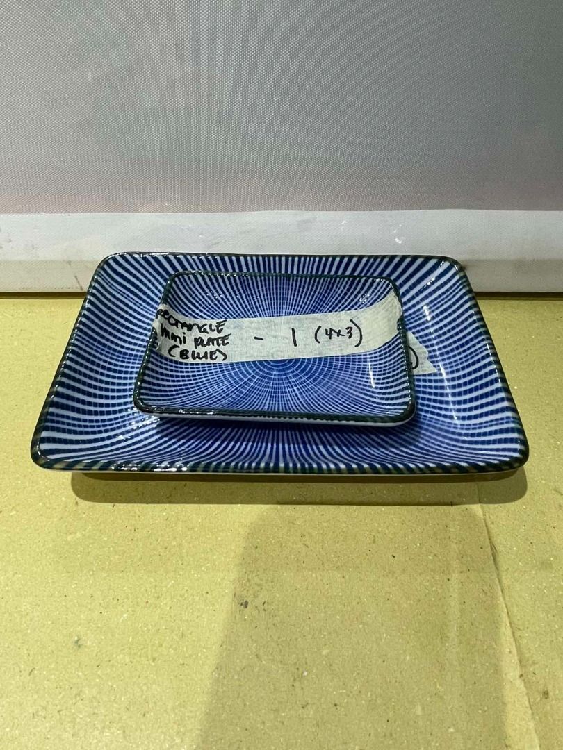 Soy Dish (Category: Dinnerware & Cutlery) located in Quezon City. Submitted by foxsquaredeals (Listing ID 1469248034, Image 1). Description: 1pc 8x10cm; 1pc 12 x 17cm P200 set of 2 MOP: Gcash/ Bank Transfer.