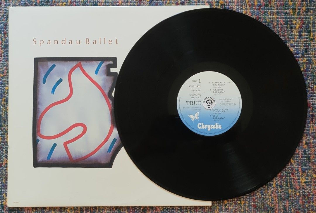 Spandau Ballet - True LP Vinyl Record (Category: Vinyls) located in Quezon City. Submitted by plaka.o.plomo (Listing ID 1469231080, Image 3). Description: Artist(s) : Spandau Ballet Album : True Year : 1983 Media : VG+ Color : Black Sleeve : VG+ No. : 1x Vinyl Size : 12" RPM : 33 Country : Canada Catalog No. : CHR 1403 Tracklist : - Side 1 1. Communication 3:36 2. Pleasure 3:30 3. Code Of Love 5:10 4. Gold 4:49 - Side 2 1. Lifeline 3:33 2. Heaven