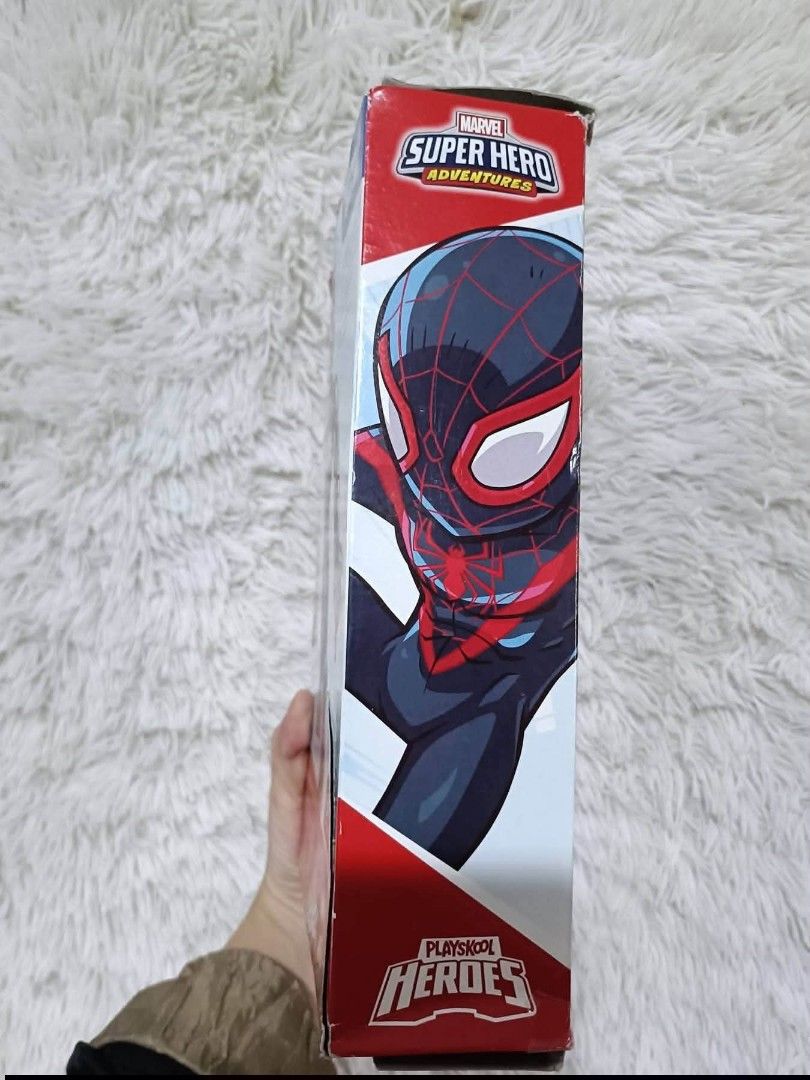 Spiderman miles morales toy (Category: Action & Battle Toys) located in Baguio. Submitted by aine_laine (Listing ID 1469162579, Image 3). Description: Playskool Heroes Marvel Super Hero Adventures Mega Mighties Miles Morales Spider-Man action figure New New damage box lang po.