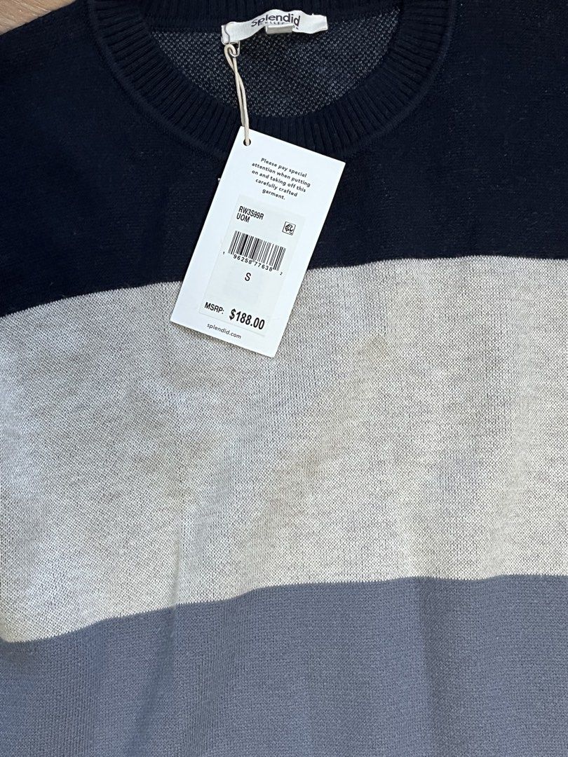 Splendid Georgie Colorblock Stripe Sweater (Category: Others Tops) located in Paranaque City. Submitted by PrelovedClosetetc (Listing ID 1469379976, Image 2). Description: Slouchy dropped shoulders and extralong sleeves add laid-back charm to this cashmere-kissed soft sweater emboldened by colorblocked stripes. Size S fits S-semi L.