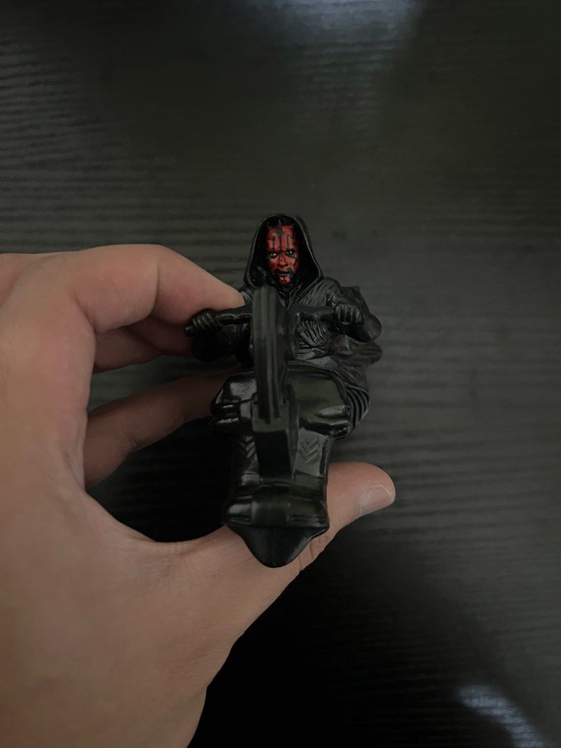 Star Wars Darth Vader and Darth Maul Figures Set (Category: Figurines & Statues) located in Manila. Submitted by shoptoji (Listing ID 1469284288, Image 2). Description: -WYSIWYG, pm me for more pics - Includes two iconic Star Wars figures: Darth Vader and Darth Maul - Darth Vader features a detailed sculpted design with display base - Darth Maul is posed dynamically riding a speeder vehicle - Condition: Layered condition 7/10 (WYSIWYG - What You 