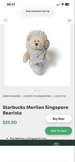 Starbucks Merlion Bearista (Singapore Exclusive), Toys & Collectibles ...