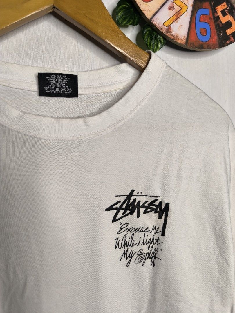 STUSSY BOB MARLEY (Category: Tshirts & Polo Shirts ) located in Puerto Princesa. Submitted by thriftykoi (Listing ID 1469304996, Image 3). Description: Dimensions: 19 x 29 Size: L Color Rate: 9/10 Condition: 9/10 Issue: SUPER SMALL DOT YELLOW STAIN.