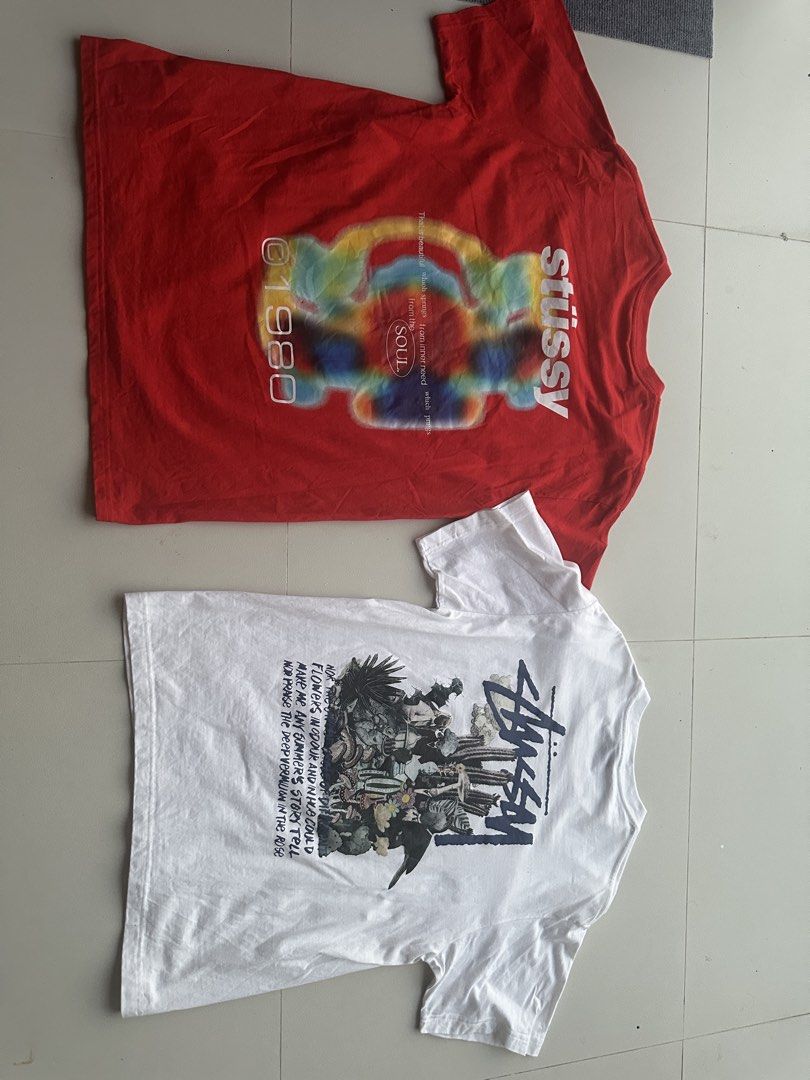 Stussy t (Category: Coats, Jackets and Outerwear) located in Angeles City. Submitted by royal_vintage_thriftshop (Listing ID 1469250321, Image 2). Description: 2pc 1set. 900 1pc 500 Chest 25, Length 31 No issue .