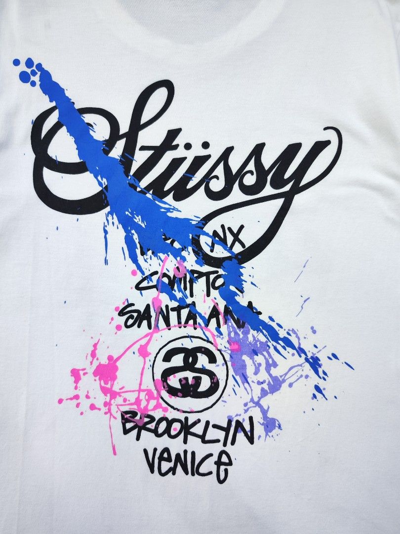 Stussy World Tour Tee (Category: Tshirts & Polo Shirts ) located in Bulacan. Submitted by emilj23 (Listing ID 1469198155, Image 2). Description: Stussy World Tour Tee Size M on tag L 26 W 18.5 Condition 9/10 Color rate 9/10 Issue Minimal Stain.