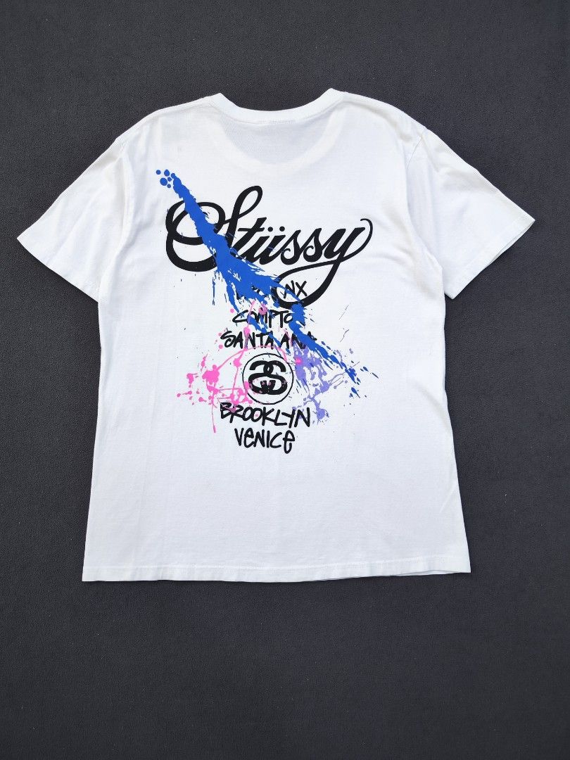 Stussy World Tour Tee (Category: Tshirts & Polo Shirts ) located in Bulacan. Submitted by emilj23 (Listing ID 1469198155, Image 1). Description: Stussy World Tour Tee Size M on tag L 26 W 18.5 Condition 9/10 Color rate 9/10 Issue Minimal Stain.