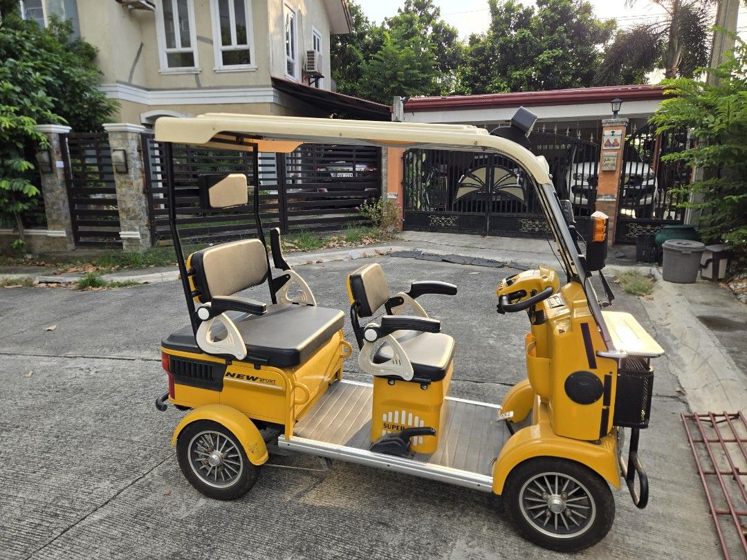 Super Bike E-Bike 4 wheels Yellow (Category: Everything Else Others) located in General Trias. Submitted by ninja0250 (Listing ID 1469285944, Image 3). Description: Super Bike 4 wheels E-Bike Pick-Up only (LNC area) MOP: Gcash, Maya, MariBank, Cash.
