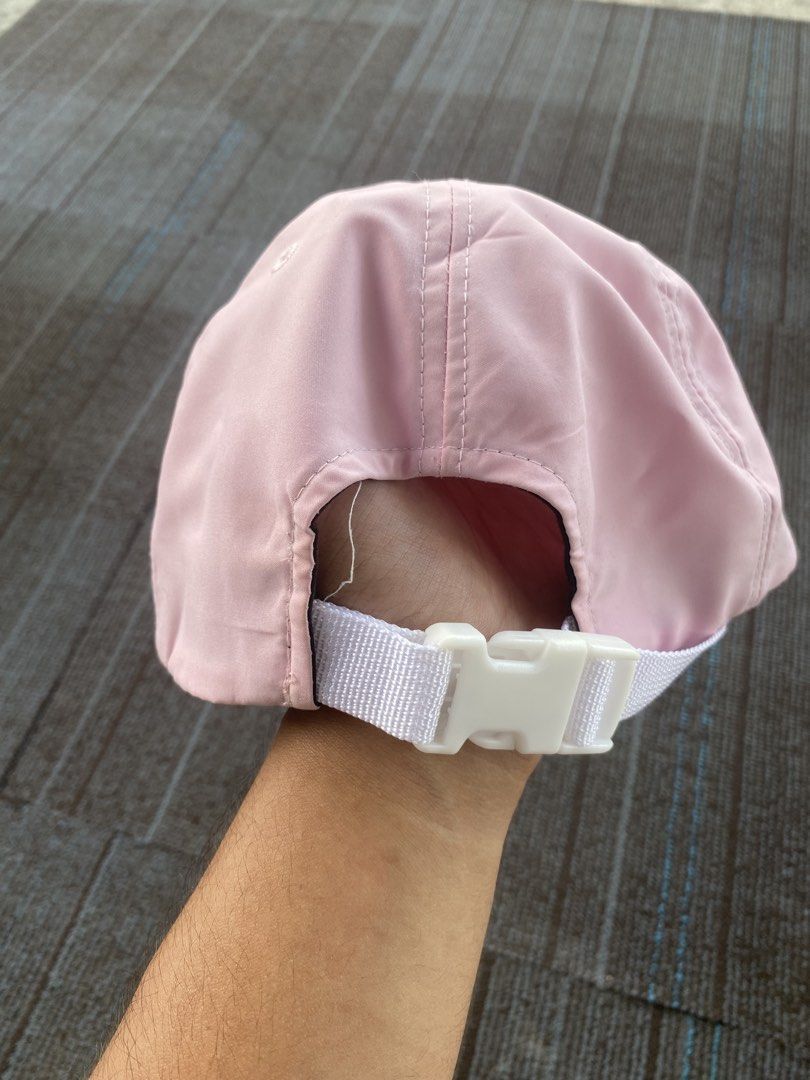 Supreme x Millitage Panel Cap (Category: Caps & Hats) located in Taguig. Submitted by offther4ck (Listing ID 1469166068, Image 2). Description: Color Pink - Adjustable strap - Minimal issue on the brim ( stain ) .