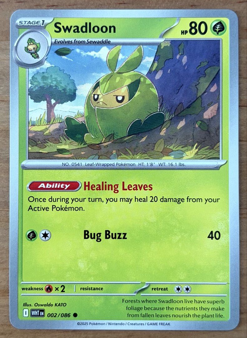 Swadloon | Pokemon Cards ~ White Flare (Category: Raw Singles) located in Makati City. Submitted by cardlab (Listing ID 1469172796, Image 1). Description: Items are 💯 authentic/original/legit. About The Card: •Language: EN • Number: 002/086 • Common • Normal FOR: • Cards ₱99 and below with Card Sleeves • Cards ₱100 and up with Card Sleeves and Used Toploader • ₱10 for Bnew Tops Packaging (If Shipping): ✔️ Plastic cover ✔️ Cardboard ✔️ Bubble wra