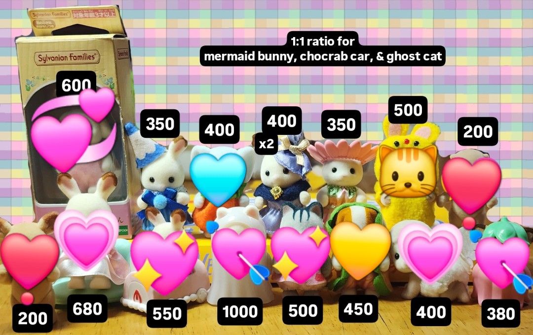 sylvanian families decluttering sale (Category: Designer & Blind Box Toys) located in Manila. Submitted by jjyuons (Listing ID 1468696799, Image 1). Description: wts lfb calico critters – prices on pic – PRIO selling as set for 8,175 (total set price is 8,410) ‼️ – can steal (prev claim +1) basta prio taking more – prices are nego for tingi esp if marami kukunin – can also do 1 week dop with nrdp (applicable if getting 3+ critters) will be confir