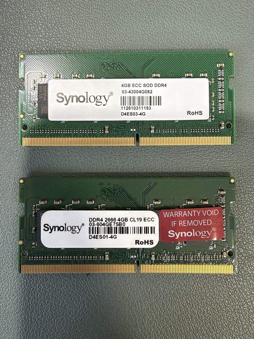 Synology 4gb ECC SODIMM DDR RAM (Category: Memory & SD Cards) located in Quezon City. Submitted by --ro-- (Listing ID 1469179478, Image 1). Description: 2 pcs. Synology 4gb ECC SODIMM DDR RAM 3,500 each, take both for 6,500 Pickup @ New Manila, QC.