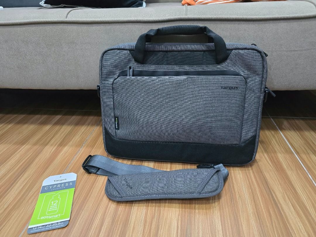 Targus Cypress EcoSmart Laptop Briefcase Grey (Category: Laptop Bags & Sleeves) located in Caloocan City. Submitted by elcian (Listing ID 1469279765, Image 1). Description: **FOR SALE: Targus 14” Cypress EcoSmart Slipcase – Laptop Briefcase** Looking for a slim, lightweight, and practical laptop bag? The **Targus Cypress EcoSmart 14” Slipcase** offers reliable everyday laptop protection with a clean, professional design. Perfect for office use, b