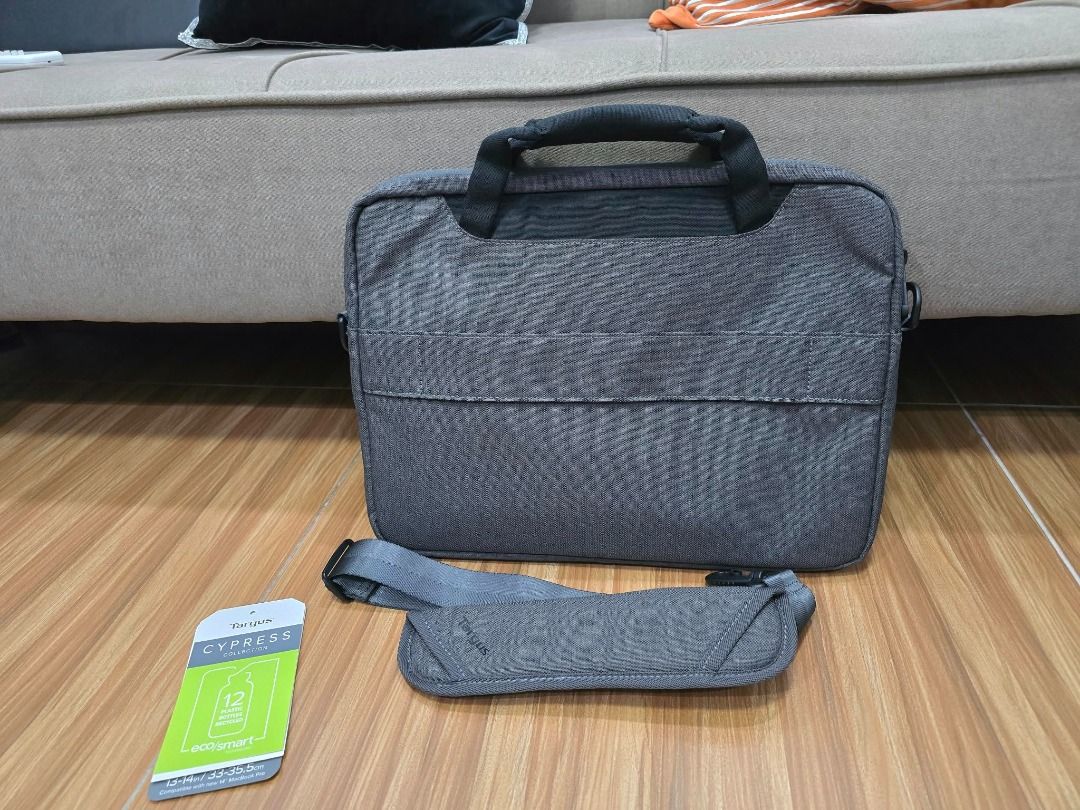 Targus Cypress EcoSmart Laptop Briefcase Grey (Category: Laptop Bags & Sleeves) located in Caloocan City. Submitted by elcian (Listing ID 1469279765, Image 2). Description: **FOR SALE: Targus 14” Cypress EcoSmart Slipcase – Laptop Briefcase** Looking for a slim, lightweight, and practical laptop bag? The **Targus Cypress EcoSmart 14” Slipcase** offers reliable everyday laptop protection with a clean, professional design. Perfect for office use, b
