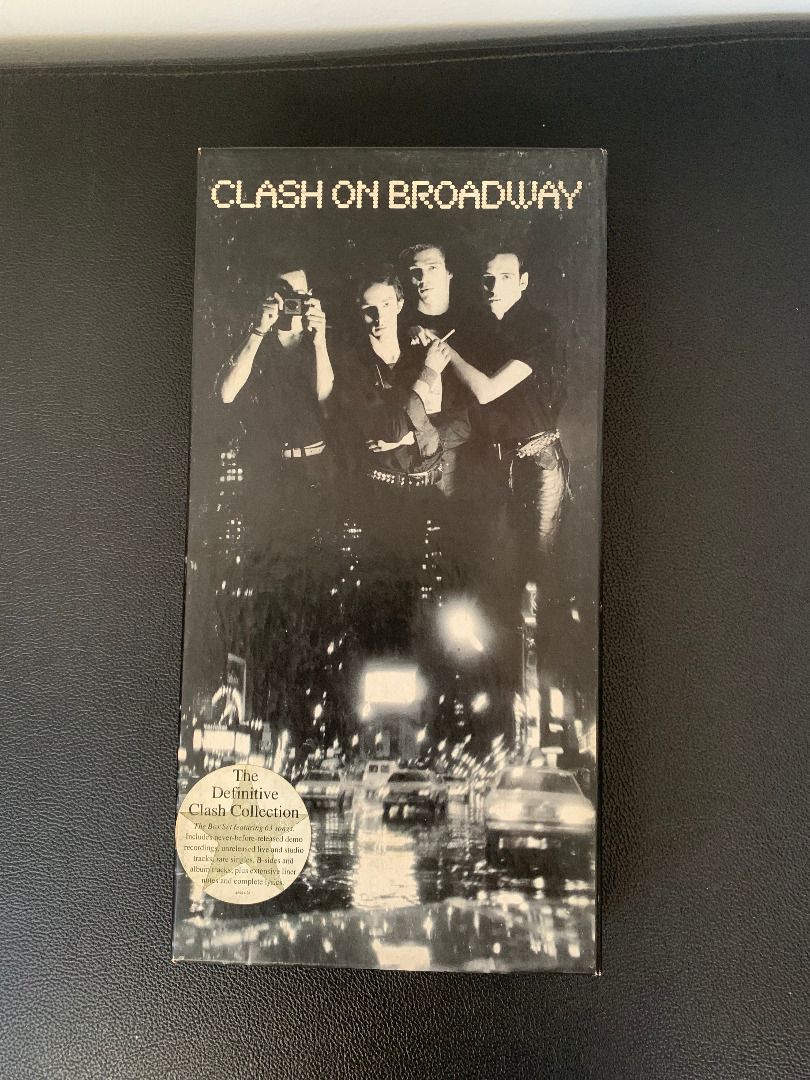 The Clash - Clash On Broadway (Category: CDs & DVDs) located in Paranaque City. Submitted by bulldogdad (Listing ID 1469173490, Image 1). Description: - The definitive Clash collection. - 3CD box set. - Released in 1991 under the Columbia/Epic label. - 64 tracks spanning the band's entire career from 1976 to 1982. - Contains several alternate versions of their hits and unreleased tracks. - 64-page booklet with extensive liner notes and commentari