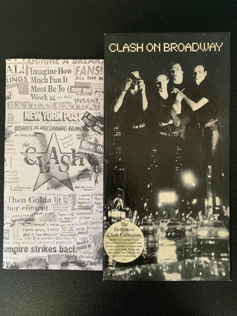 The Clash - Clash On Broadway (Category: CDs & DVDs) located in Paranaque City. Submitted by bulldogdad (Listing ID 1469173490, Image 3). Description: - The definitive Clash collection. - 3CD box set. - Released in 1991 under the Columbia/Epic label. - 64 tracks spanning the band's entire career from 1976 to 1982. - Contains several alternate versions of their hits and unreleased tracks. - 64-page booklet with extensive liner notes and commentari