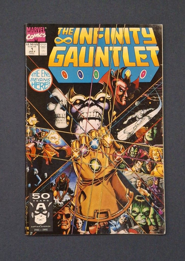 The Infinity Gauntlet #1 and #2 (1991 Marvel Comics) (Category: Comics & Manga) located in Paranaque City. Submitted by japs202 (Listing ID 1469214594, Image 2). Description: Sold as pair only. Check photos. Some tanned pages. Back cover of 1 has few brown spots. Payment: BPI, BDO, Gcash Add for shipping: pickup, J&T, LBC Location: Paranaque.