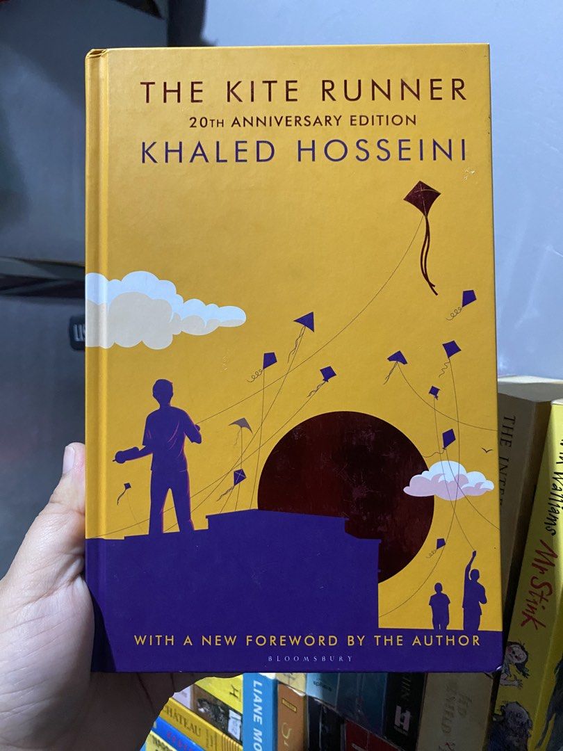 The Kite Runner 20th Anniversary Edition Khaled Hosseini (Category: Storybooks) located in Tarlac. Submitted by readmylyf (Listing ID 1469314003, Image 1). Description: - Title: The Kite Runner (Special 20th Anniversary Edition) - Author: Khaled Hosseini - Publisher: Bloomsbury - Format: Hardcover - Design: Beautiful yellow cover with geometric patterned endpapers - Special Feature: Includes a brand new foreword by the author - Condition: Brand n