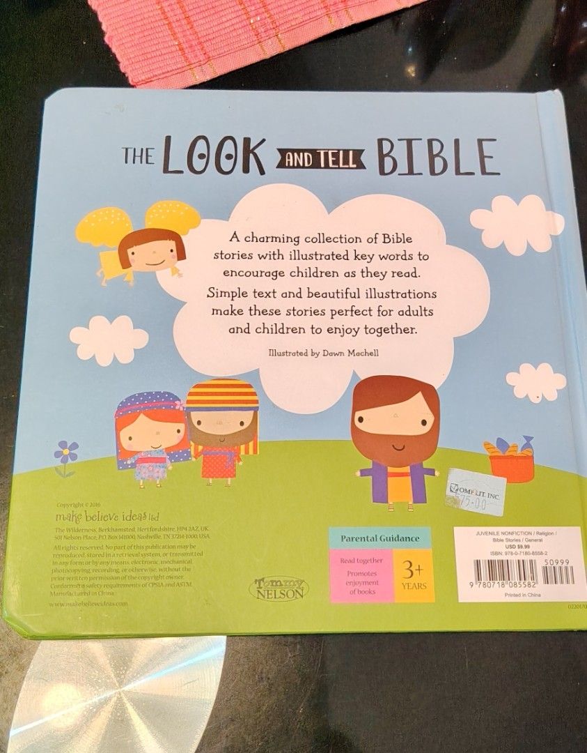 The Look and Tell Bible (Category: Children's Books) located in Las Pinas. Submitted by trendzchoice02 (Listing ID 1469313807, Image 2). Description: preloved Board book Good for kids Please see pictures for flaws #bible #board #book #trend #preloved #kid.