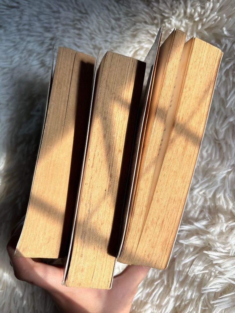 The Until Trilogy by Jonaxx Books Set (Category: Storybooks) located in Manila. Submitted by ladyoflight (Listing ID 1469269127, Image 3). Description: - Title: The Until Trilogy by Jonaxx (Set of 3 books: Until He Was Gone, Until He Returned, Until Forever) - Condition: Pre-loved with noticeable yellowing and foxing spots - Cover: Edge wear present, reinforced with plastic tape on the inner covers - Perfect for Jonaxx Stories (JSLs) looking for 