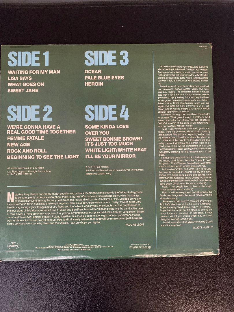 The Velvet Underground - Live 1969 (Category: Vinyls) located in Paranaque City. Submitted by bulldogdad (Listing ID 1469171141, Image 2). Description: - 2 LP released under the Mercury label in 1974. - Contains live versions of their hits such as "Sweet Jane", "Heroin", and "Rock And Roll", among others. - Recorded live at the End Of Cole Ave (Texas) and The Matrix (San Francisco) in 1969. - Cover and vinyl are in very good condition..