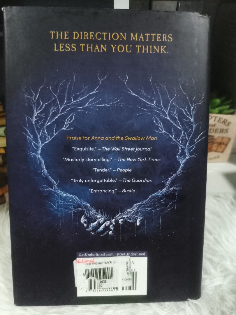 The Way Back by Gavriel Savit Hardcover (Category: Storybooks) located in Cabuyao City. Submitted by chaptersandwonders143 (Listing ID 1469314245, Image 2). Description: - Title & Author: The Way Back by Gavriel Savit - Publisher: Knopf - Format: Hardcover with dust jacket - Special Feature: National Book Award Finalist badge on dust jacket - Aesthetics: Dark blue cloth boards with elegant gold foil lettering on the spine - Condition: Clean pages