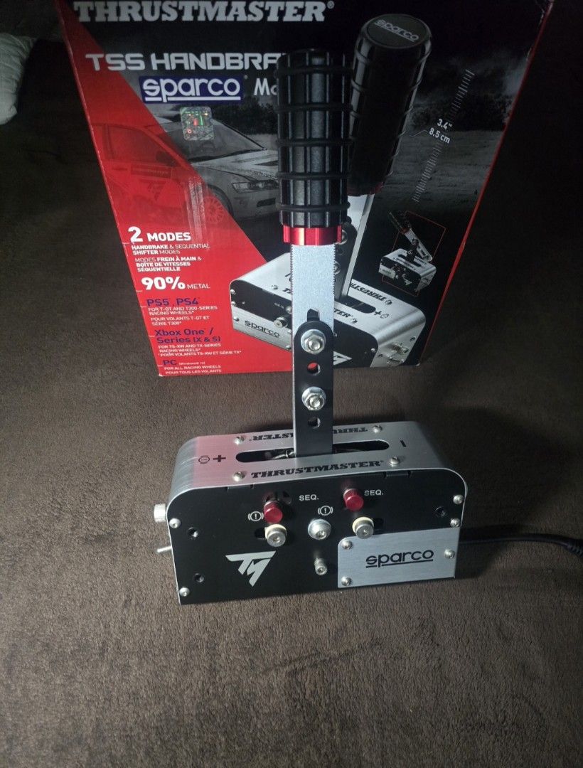 Thrustmaster tss sparco handbrake (Category: Controllers) located in Lubao. Submitted by gracesayson (Listing ID 1469252107, Image 1). Description: bought from south korea.