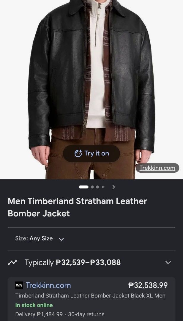 Timberland leather casual (Category: Coats, Jackets and Outerwear) located in Baguio. Submitted by thriftrot (Listing ID 1469389573, Image 3). Description: Timberland leathers Excellent No issue Small Dimes on photos Loc baguio Add shipping fee 2,880 pesos only.