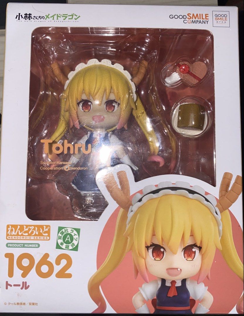 Tohru nendoroid (Category: Figurines & Statues) located in San Pedro. Submitted by calmdog.66aaf1 (Listing ID 1469275694, Image 1). Description: Box is good-mint condition Complete set no accessories are missing It has paint scuff here due to her tail being to big she falls of her stand (dm me for pictures of the damage) but overall she’s still in good condition.