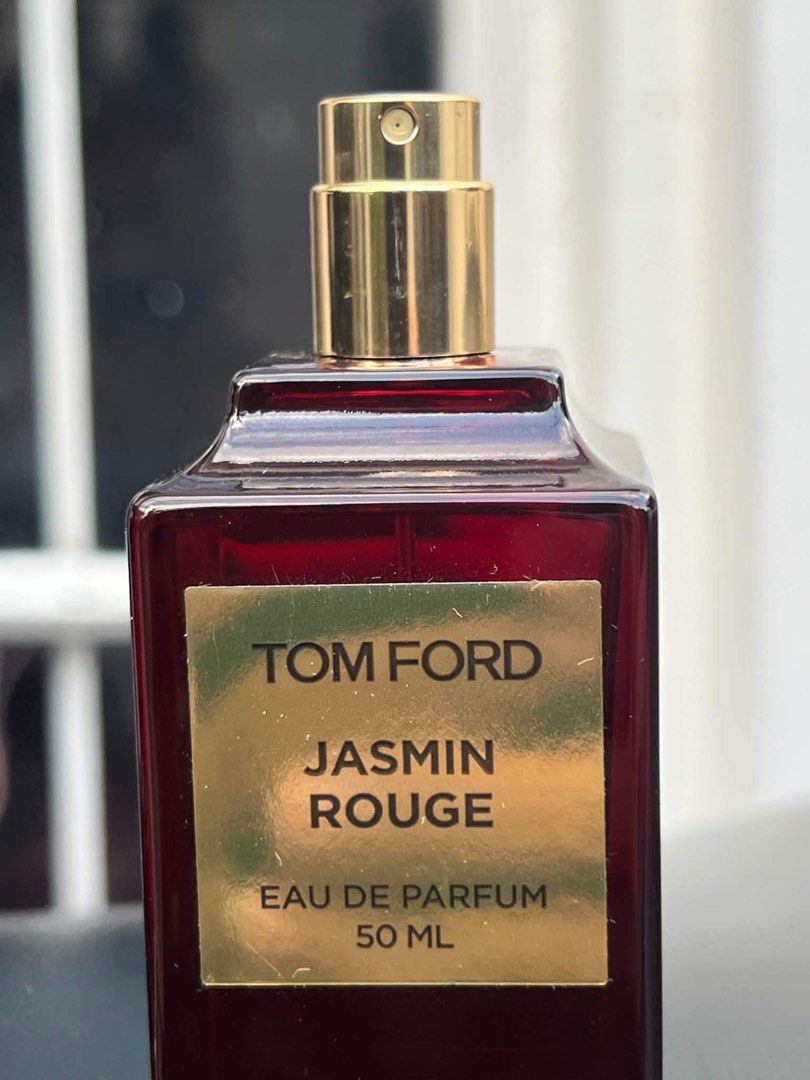 Tom ford parfum (Category: Looking For) located in Bacoor. Submitted by ayit. (Listing ID 1469234781, Image 3). Description: NEGOTIABLE Orig personal tomford 50 ml halos puno pa twice lng na spray wala na box sf inc s nego if kunin - Brand: Tom Ford - Fragrance: Jasmin Rouge Eau de Parfum - Volume: 50 mL / 1.7 FL. OZ. - Bottle Design: Striking deep red bottle with gold-toned plaque and matching cap - Condition: Well-maintained, clean label and at