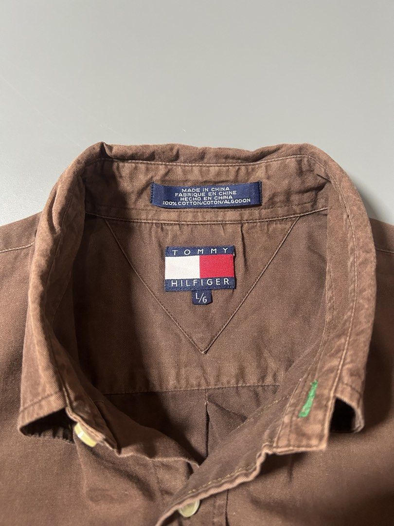 Tommy Hilfiger Choco Brown Button Down Longsleeves (Category: Formal Shirts) located in Manila. Submitted by tnt_wrldwide (Listing ID 1469344338, Image 3). Description: DM for Details!.