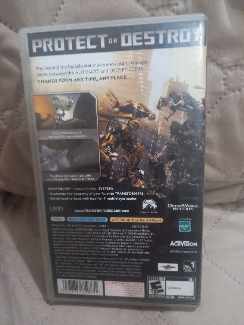 Transformer the game Psp game (Category: PlayStation) located in Valenzuela. Submitted by retro.rush (Listing ID 1469317881, Image 2). Description: w/ manual gcash payment delivery j&t lalamove.