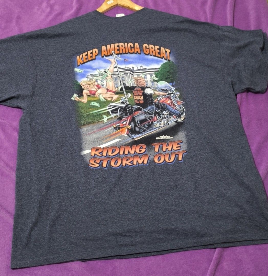 TRUMP MOTOR TEE (Category: Tshirts & Polo Shirts ) located in Dumaguete. Submitted by nostaldripph (Listing ID 1469163349, Image 1). Description: GILDAN TAG 25*31 PENHOLE.