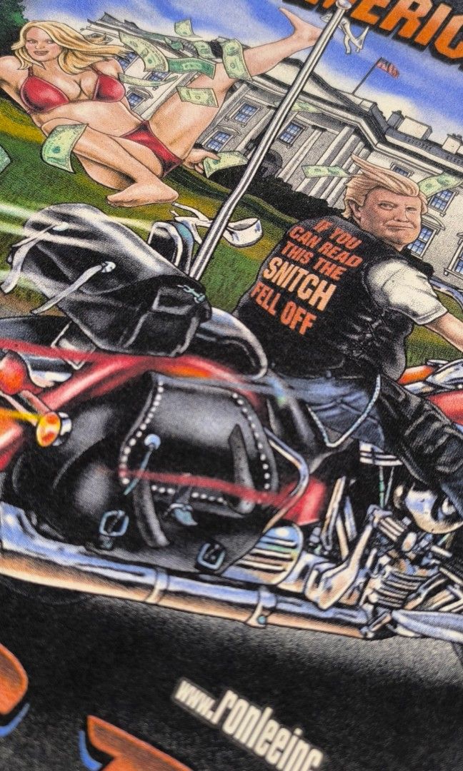 TRUMP MOTOR TEE (Category: Tshirts & Polo Shirts ) located in Dumaguete. Submitted by nostaldripph (Listing ID 1469163349, Image 2). Description: GILDAN TAG 25*31 PENHOLE.