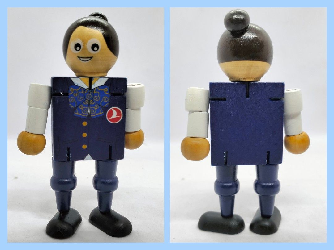 Turkish Airline Poseable Wood Figures 4"H (Category: Other Merchandise) located in Baguio. Submitted by toys_of_yesteryear (Listing ID 1469199775, Image 2). Description: 📌loc. Baguio 📌Price: 400.00 each + sf ✅Turkish airline memorabilia. Poseable Wood figure. 2018-2019 release Used Actual photos. Buy as is Mop: Gcash Mod: J&T.