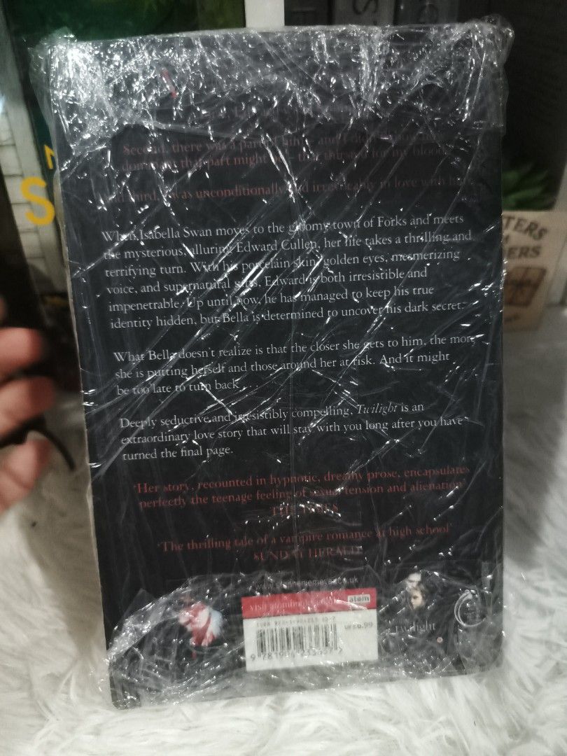 Twilight by Stephenie Meyer paperback novel (Category: Storybooks) located in Cabuyao City. Submitted by chaptersandwonders143 (Listing ID 1469311518, Image 2). Description: - Title: Twilight by Stephenie Meyer - Publisher: Atom - Format: Paperback with iconic red apple cover - Protection: Wrapped in a protective plastic film - Perfect for fans of supernatural romance and the Bella & Edward saga.