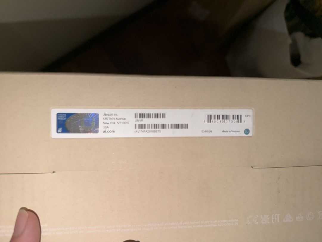 Ubiquiti UniFi UNVR Network Video Recorder (Category: Office & Business Technology) located in Caloocan City. Submitted by bacolodsam55846 (Listing ID 1469172634, Image 2). Description: WTS: Unifi UNVR - Bought last oct 13 - Good as new - comes w box and receipt Price: 25k RFS: Unvr G2 Loc: Qc Ortigas.