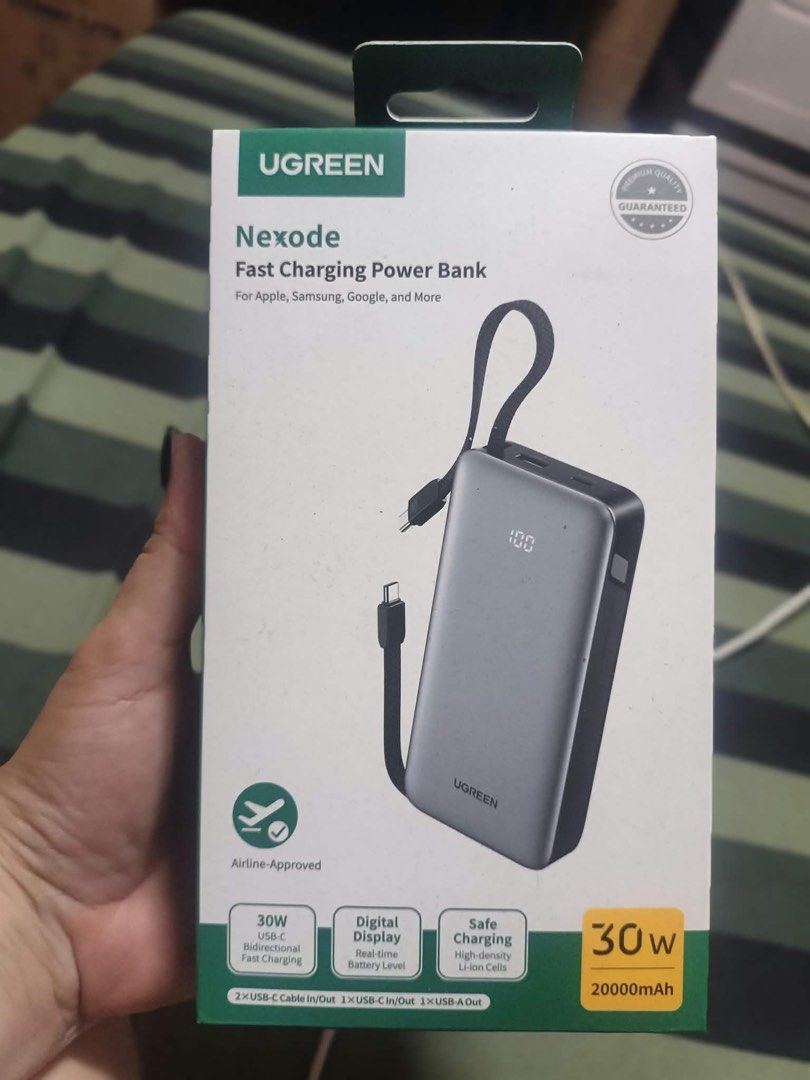 Ugreen Power bank 20,000mah (Category: Batteries & Power Banks) located in Caloocan City. Submitted by rsdee (Listing ID 1469320055, Image 1). Description: Brandnew ✨ Inopen lang para testingin Original Loction North Caloocan.