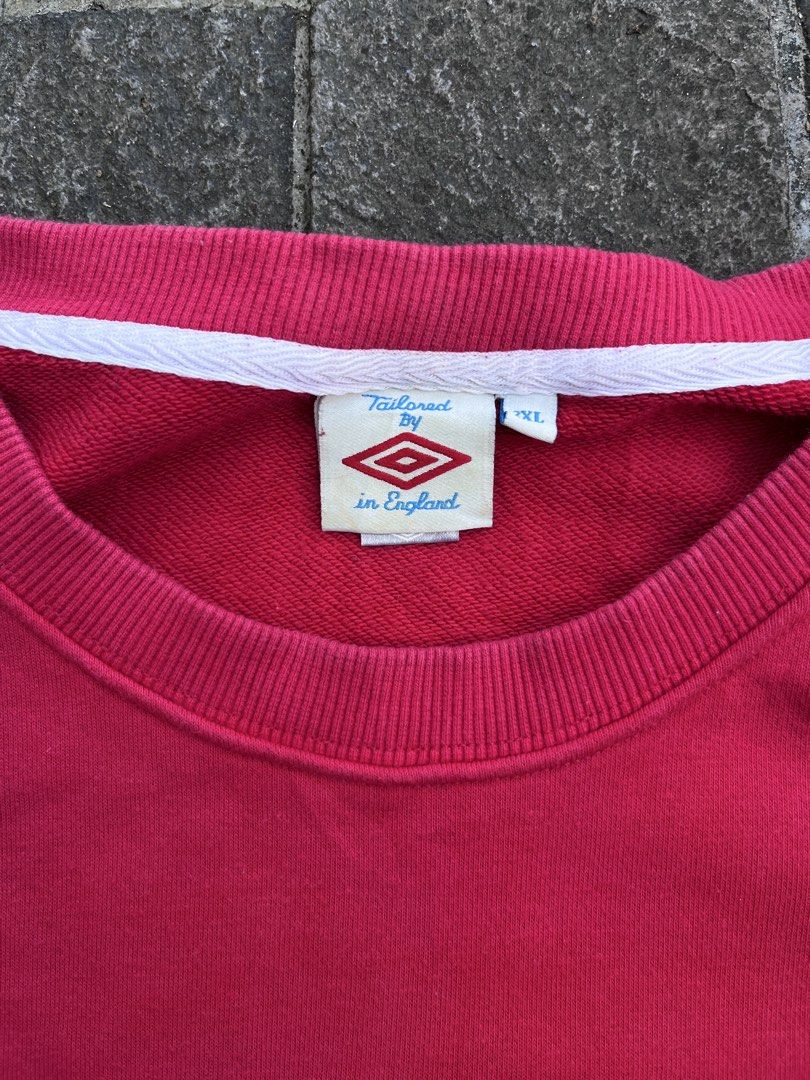 Umbro Red Sweater Embroidered Logo (Category: Coats, Jackets and Outerwear) located in San Mateo. Submitted by oldgear (Listing ID 1469389209, Image 3). Description: Umbro Red Sweater Embroidered Logo Size XL Dimension Length 30inch Width 25inch Sleeves 25.5inch Excellent condition Minor sign of usage 10/10 899 Dm for more details Gcash payment Payment first Via J&T/Lalamove delivery.