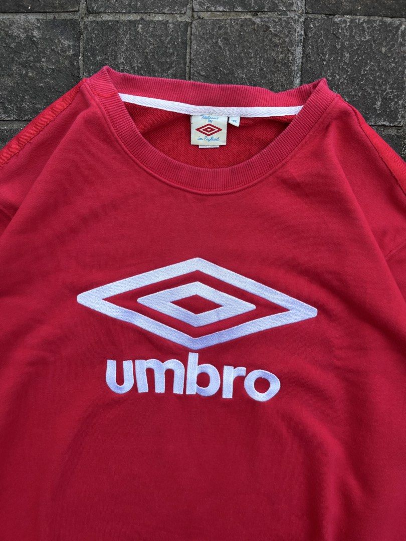 Umbro Red Sweater Embroidered Logo (Category: Coats, Jackets and Outerwear) located in San Mateo. Submitted by oldgear (Listing ID 1469389209, Image 2). Description: Umbro Red Sweater Embroidered Logo Size XL Dimension Length 30inch Width 25inch Sleeves 25.5inch Excellent condition Minor sign of usage 10/10 899 Dm for more details Gcash payment Payment first Via J&T/Lalamove delivery.