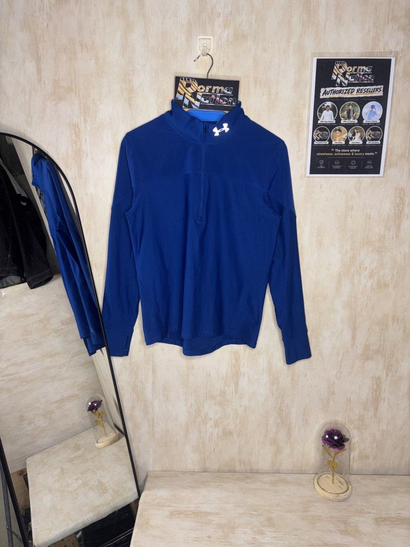 UNDER ARMOUR QUALIFIER HALFZIP LONG SLEEVE SHIRT (Category: Tshirts & Polo Shirts ) located in Cabuyao City. Submitted by pormanation-thrift-store (Listing ID 1469308008, Image 1). Description: UNDER ARMOUR QUALIFIER HALFZIP LONG SLEEVE SHIRT Condition: LIKE NEW Color rate: 10/10 (PWEDE SA MASELAN) Size: MEDIUM (ASIAN) Dimes: 19”Wx25”L Issue: NONE✅ Price: 1200.