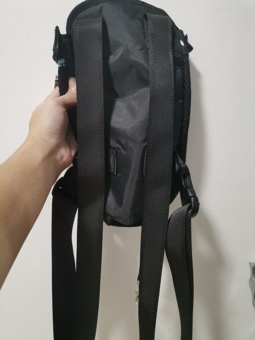 Unicorn Print Pet Carrier Backpack Size S (Category: Backpacks) located in Makati City. Submitted by kookybearsstuff (Listing ID 1469278584, Image 2). Description: - Size S unicorn print pet carrier, ideal for small dogs or cats - Fun black fabric with colorful unicorns, clouds, and stars design - Breathable black mesh side panels for proper ventilation - Secure front zipper closure and adjustable straps with plastic buckle - Material: 65% cotton